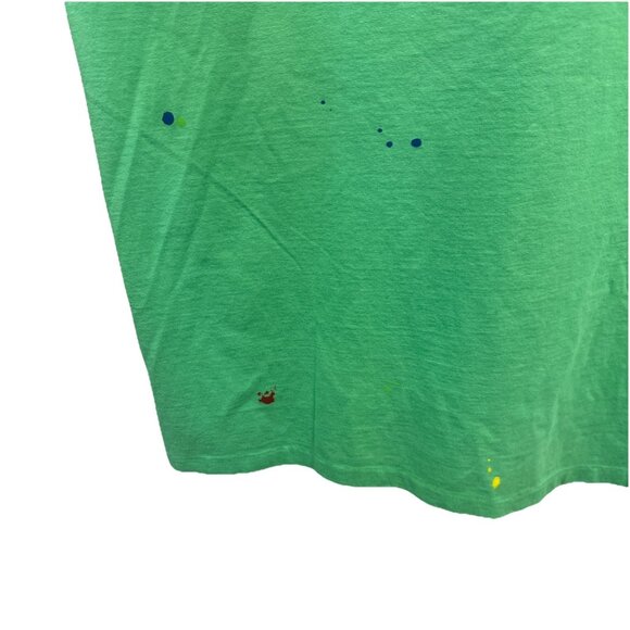 Polo Ralph Lauren 3XLT Vineyard Green Big Pony Jersey Paint Splatter T-Shirt - Picture 7 of 13